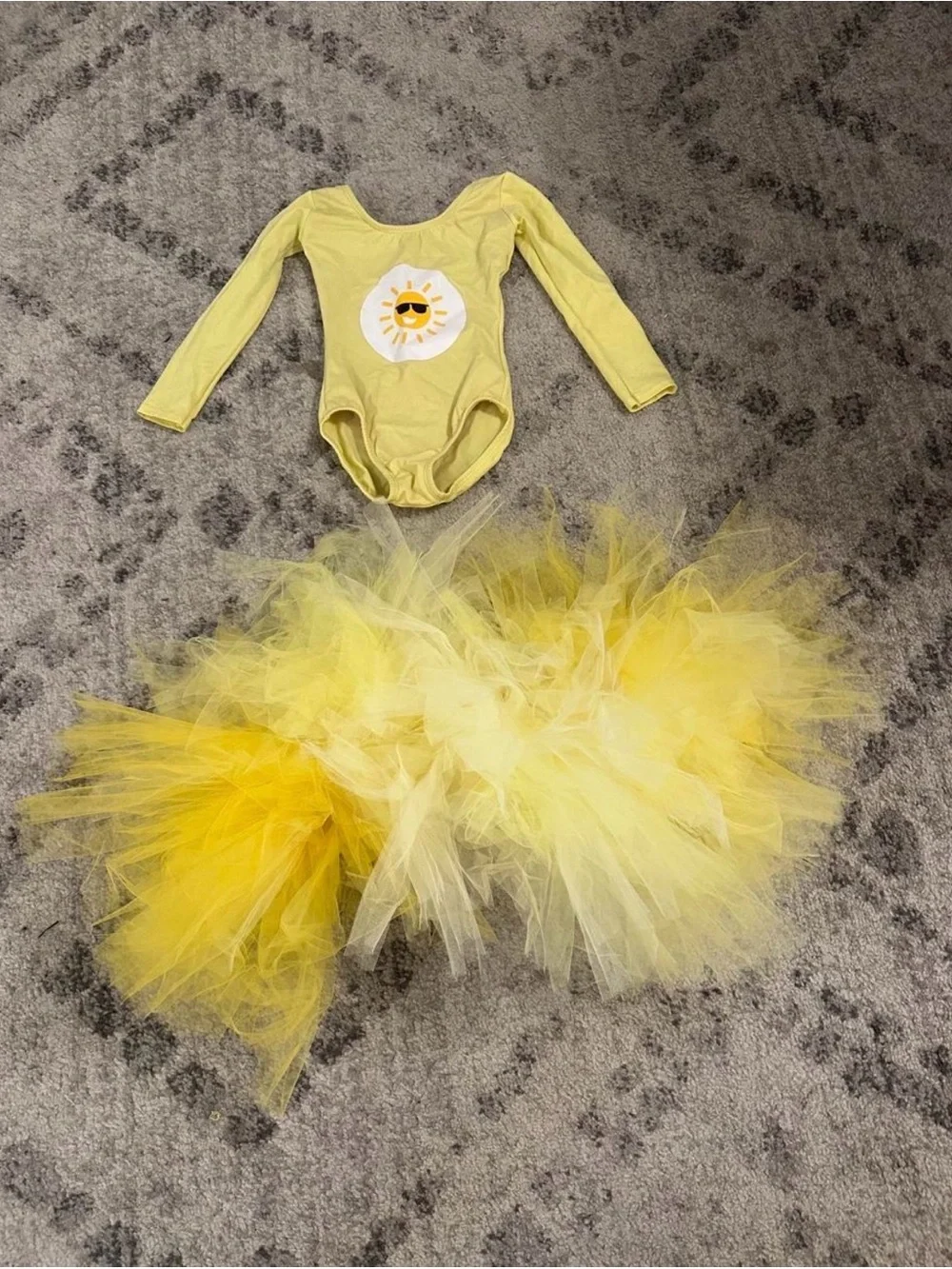 Yellow Sunny Sunshine Bear Tutu Dress Kids Costume